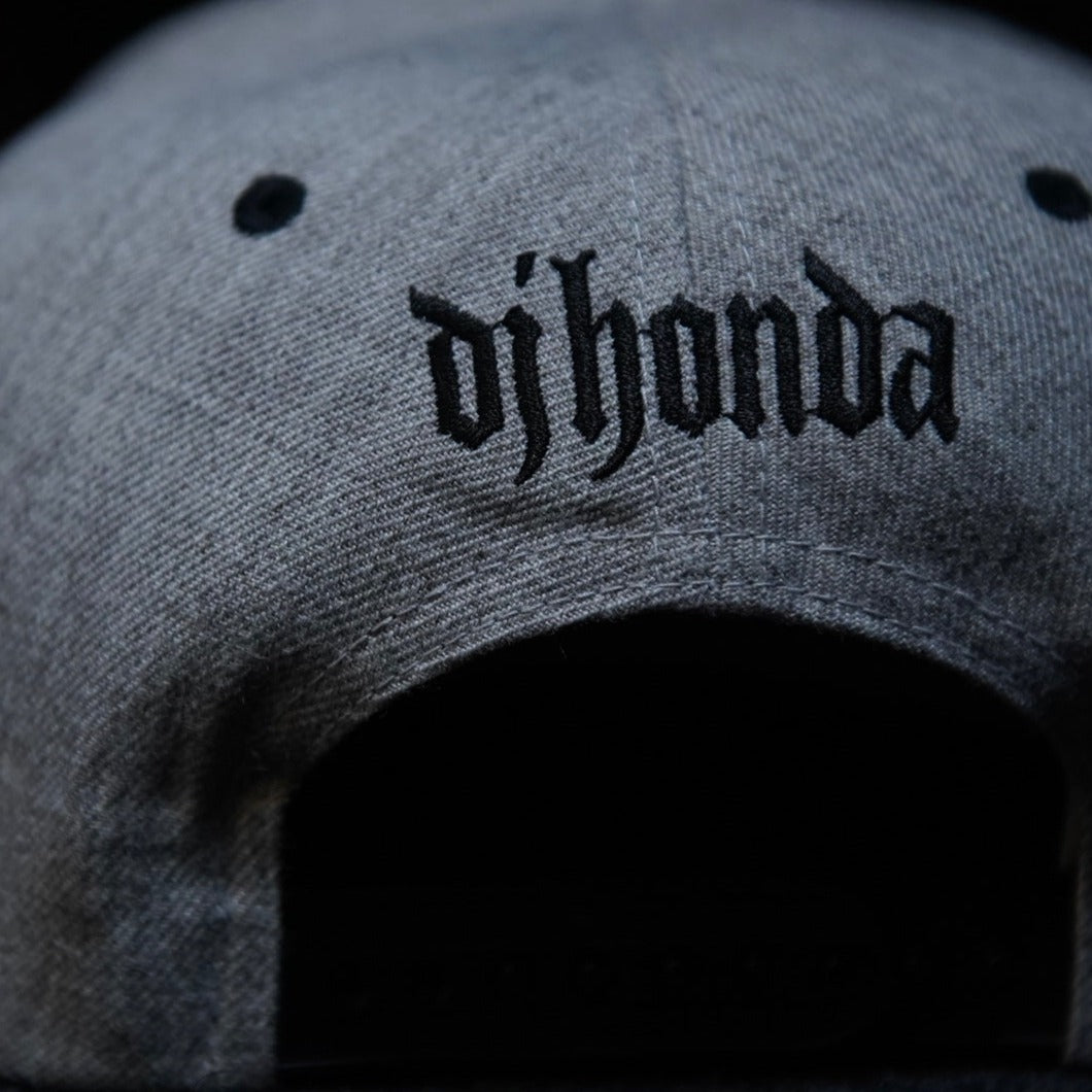 dj honda originals baseball cap"light gray x black"