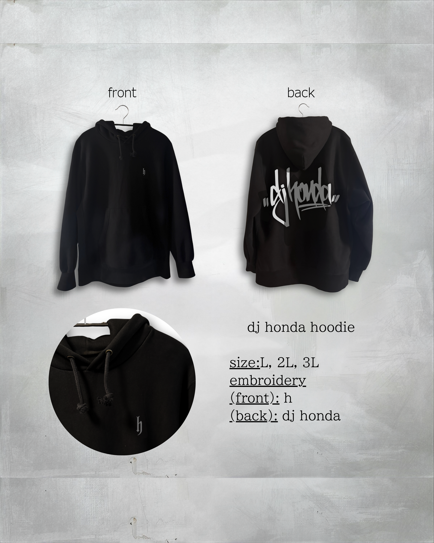 dj honda originals dh graffiti hoodie