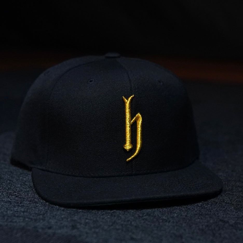 dj honda originals baseball cap"black x gold"