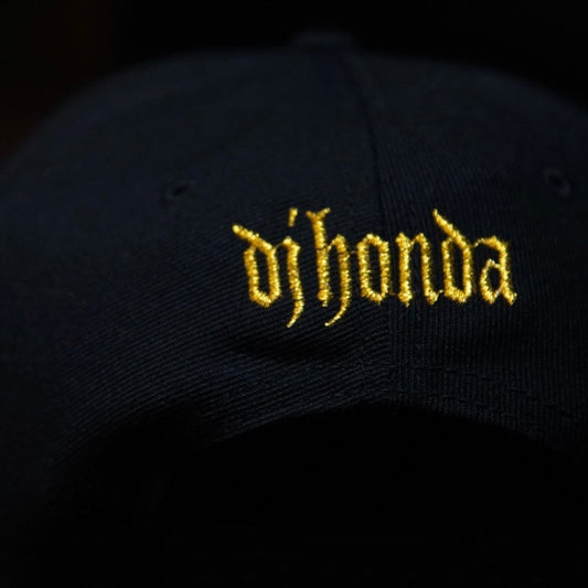 dj honda originals baseball cap"black x gold"