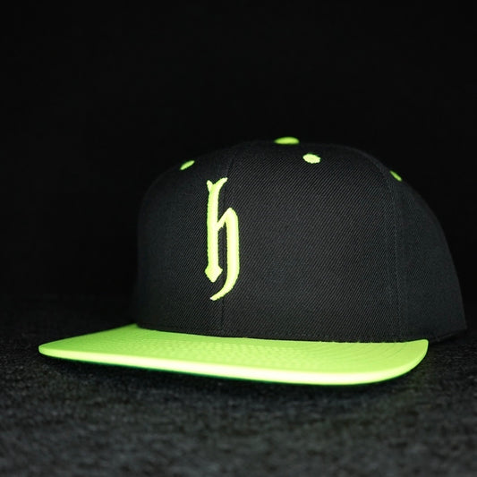 dj honda originals baseball cap"black x fluorescent yellow"